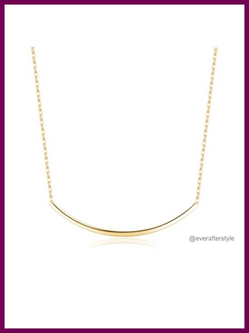 SLUYNZ 925 Sterling Silver Minimalist Bar Choker Necklace Curved Tube Pendant